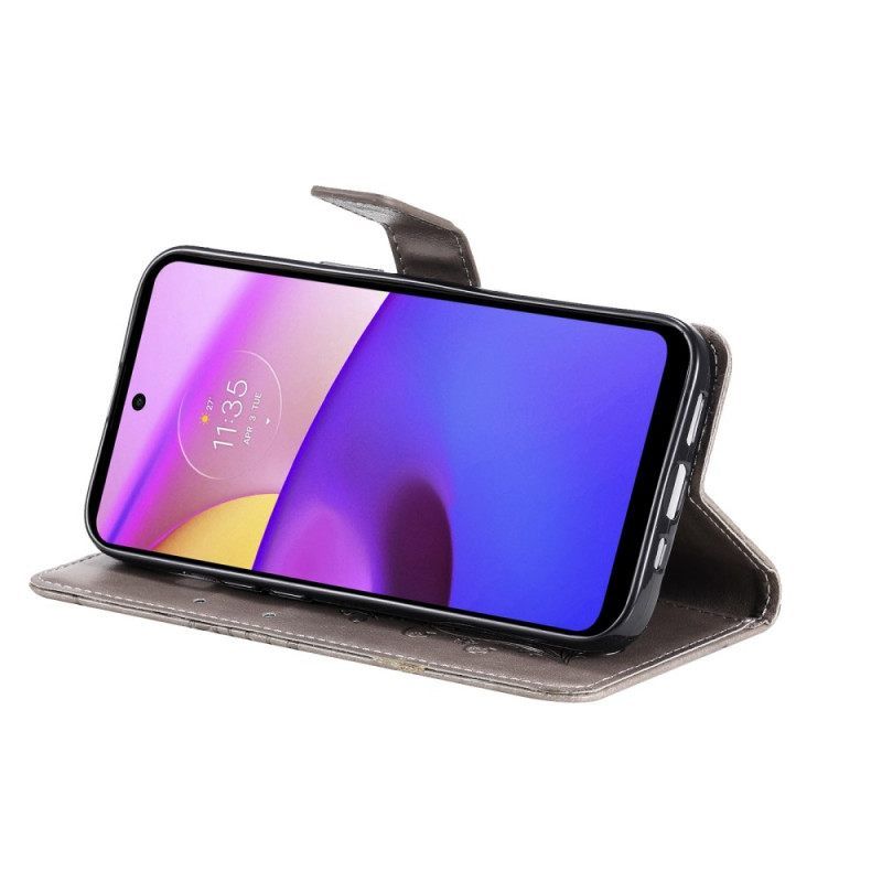 Κάλυμμα Moto E40 / E30 / E20 με κορδονι Πεταλούδες Giant Strap